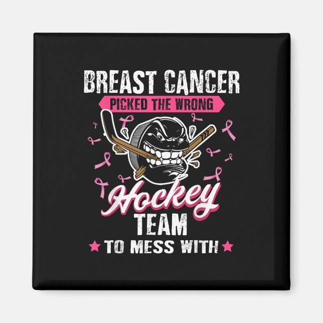 Imã Equipe de Hockey com Cancer da Mama Friso de Consc (Frente)