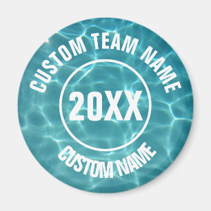 Imã Equipe de natação personalizada