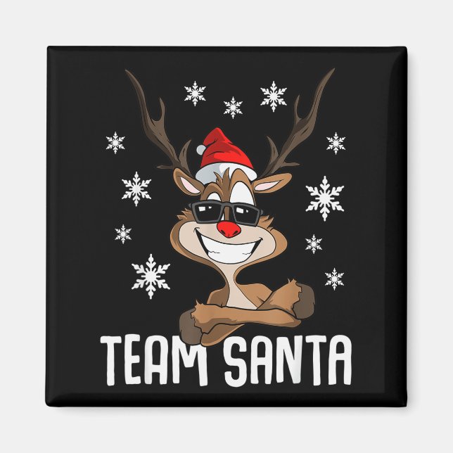 Imã Equipe de Papai Noel Rena de Natal  (Frente)