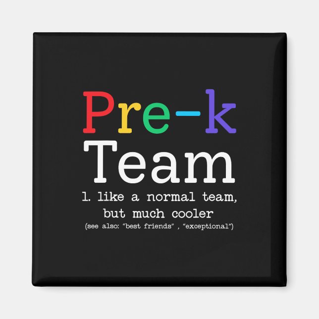Imã Equipe de professor de pré-k como um jardim de inf (Frente)