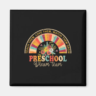 Imã Equipe de Sonho da Pré-Escola Retro Groovy de Volt