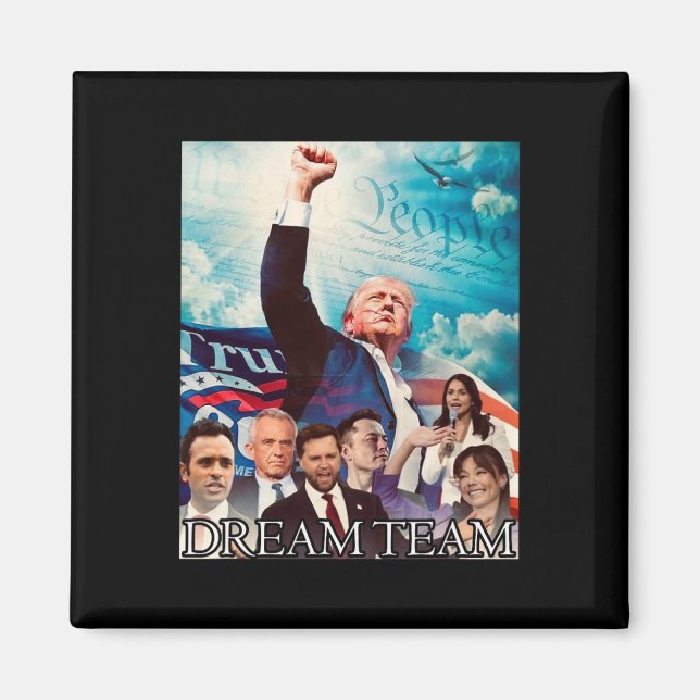 Imã Equipe de Sonhos Trump 2024 (Frente)