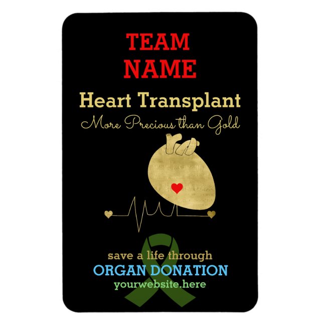 Ímã Equipe de Transplante Cardíaco Personalizável (Vertical)