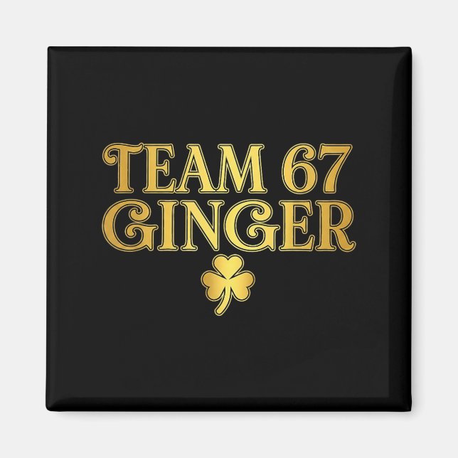 Imã Equipe do Dia de São Patrício Ginger 67 Seis Sete  (Frente)