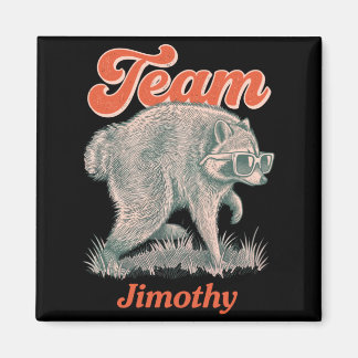 Imã Equipe do Lixo Engraçado do Mapache Jimothy Mascul