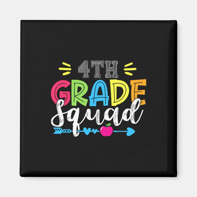 Imã Equipe do Quadrado do 4º ano de volta ao Ensino Su (Frente)
