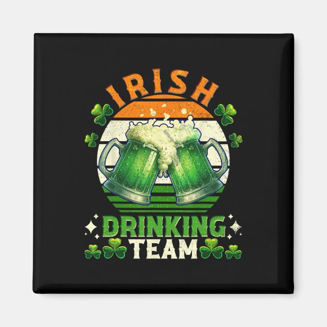 Imã Equipe engraçada de bebida de cerveja irlandesa do (Frente)