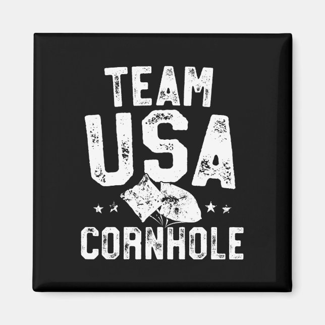 Imã Equipe EUA campeã de cornhole saco de feijão arrem (Frente)