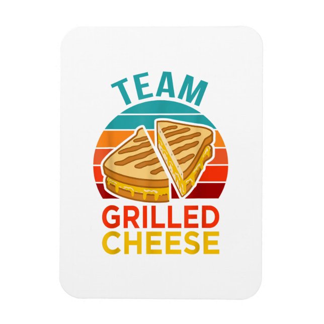 Ímã Equipe Gelada De Sanduíche Engraçado De Queijo Eng (Vertical)