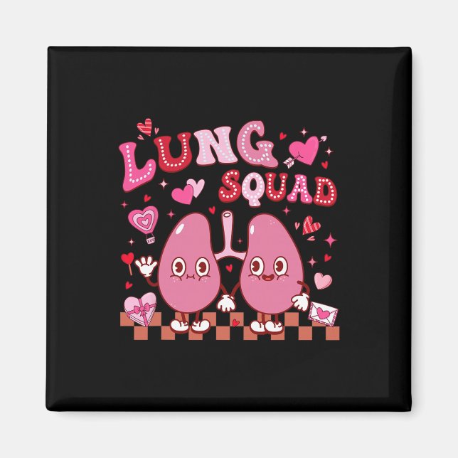 Imã Equipe Groovy Lung Terapeuta Respiratório Dia dos  (Frente)