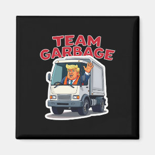 Imã Equipe Lixo Engraçado Trump Dirigindo Um Caminhão