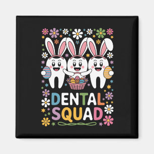 Imã Equipe Odontológica Funny Teeth Dentista Feliz Dia