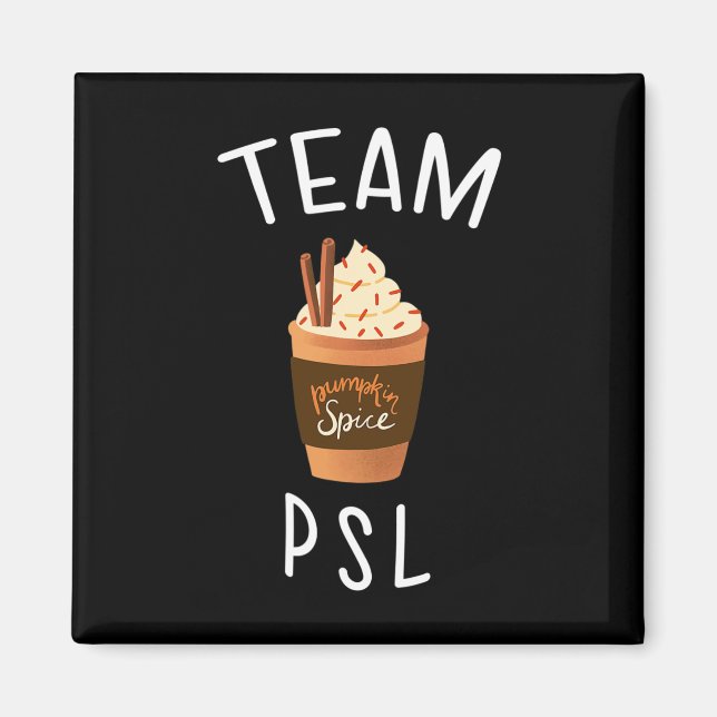 Imã Equipe PSL Pumpkin Spice Latão Diversão Fall Bompk (Frente)
