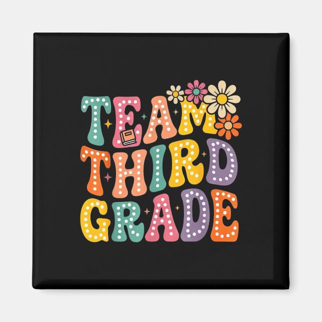Imã Equipe terceira série groovy 3º ano volta às aulas (Frente)