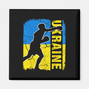 Imã Equipe Ucraniana de Boxe Bandeira da Ucrânia Luvas