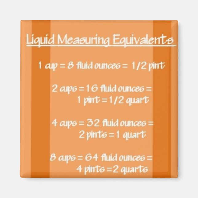 Imã Equivalentes Líquidos De Medição De Laranja (Frente)