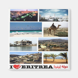 Imã ER - Eritreia - I Love - Collage Mosaic