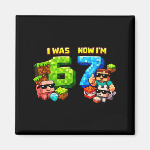 Imã Era arte de jogo pixel 6 7 meme festa de aniversár