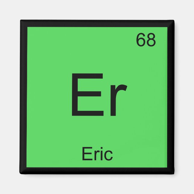 Imã Eric Name Elemento Químico Mesa Periódica (Frente)