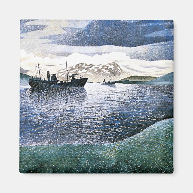 Imã Eric Ravilious - Noruega, realismo mágico, (Frente)