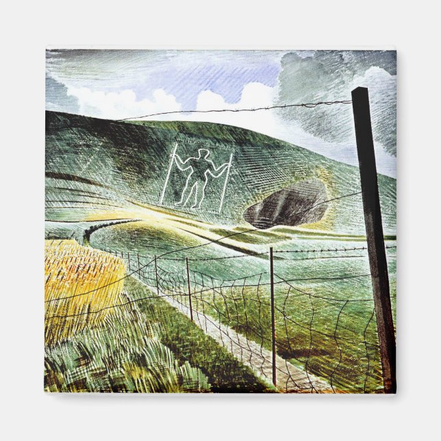 Imã Eric Ravilious - The Wilmington Giant, belas artes (Frente)