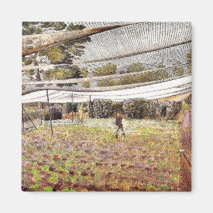 Imã Eric Ravilious trabalho de arte, Strawberry Nets