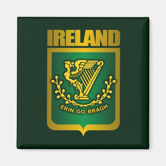 Imã "Erin Go Bragh" Dourado (Frente)