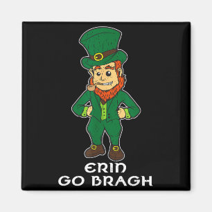 Imã Erin Go Bragh Irlanda Para Sempre Camisa de Leprec