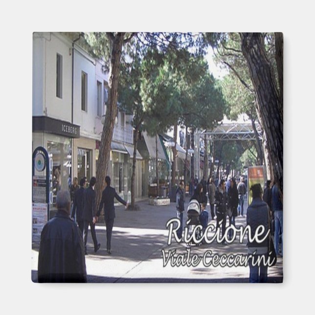 Imã ERM018 Riccione, Viale Ceccarini, Itália, Fridge (Frente)