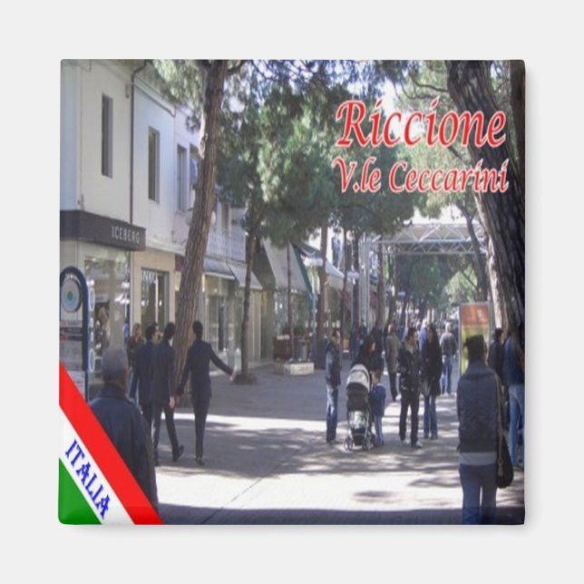 Imã ERM022 RICCIONE, Viale Ceccarini, Itália, Fridge (Frente)