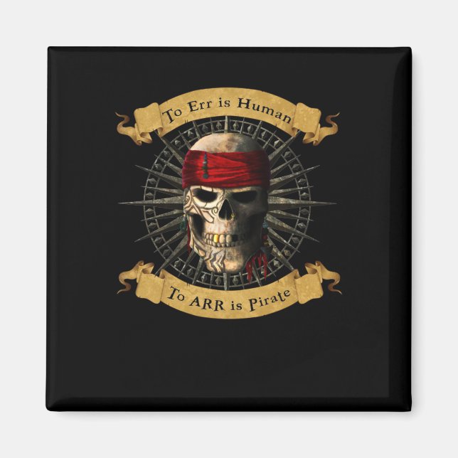 Imã Err É Humano A ARR é Pirata, Jolly Roger (Frente)