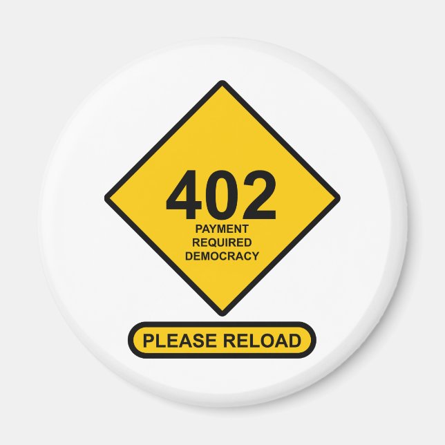 Imã Erro 402: Democracia necessária ao pagamento (Frente)