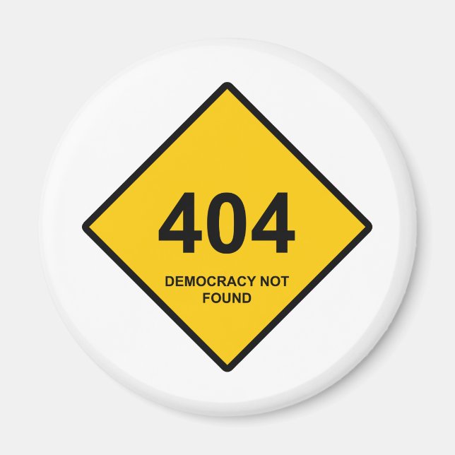 Imã Erro 404: Democracia Não Encontrada (Frente)