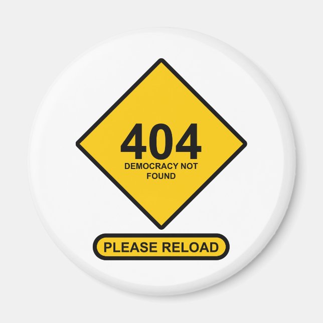 Imã Erro 404: Democracia Não Encontrada (Frente)