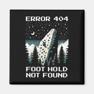 Imã Erro 404 – Design de Pixel de Subida de Apoio de P