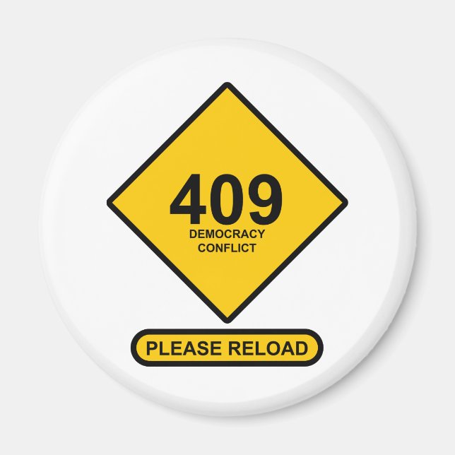 Imã Erro 409: Conflito de democracia (Frente)