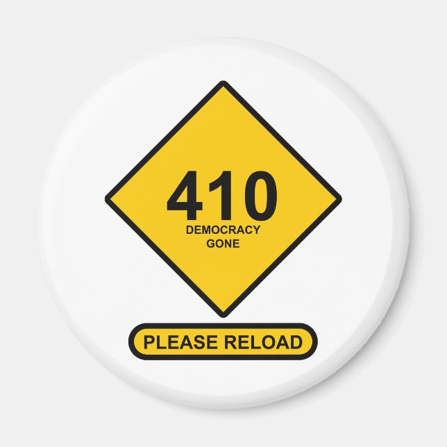 Imã Erro 410: Democracia foi-se embora (Frente)