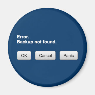 Imã Erro. Backup não encontrado. OK- Cancelar - Imagem