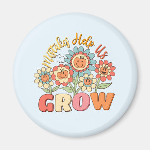 Imã Erros Nos Ajudam A Crescer - Motivação Floral Repr