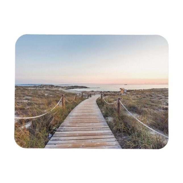 Ímã Es Pujols Beach no Dawn (Horizontal)