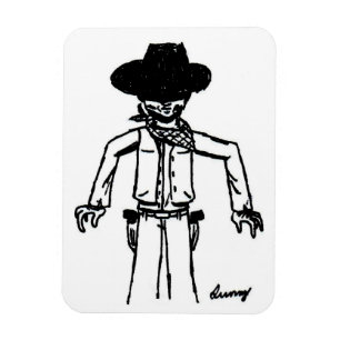 Ímã Esboço Cowboy Magnet Flexível