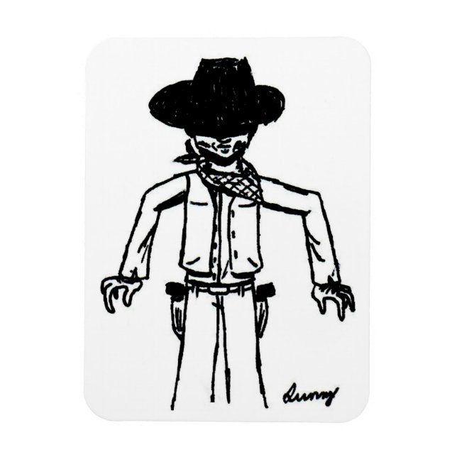 Ímã Esboço Cowboy Magnet Flexível (Vertical)