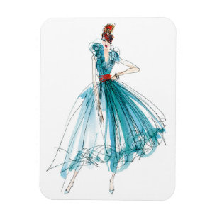 Ímã Esboço da forma do Couture de Apple selvagem  