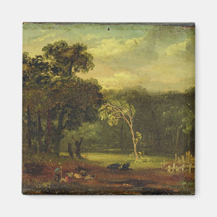 Imã Esboço da natureza no parque de Sion, 1819 (óleo