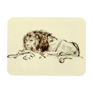Ímã Esboço da tinta de Rembrandt do vintage/desenho d