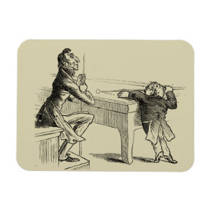 Ímã Esboço do Lápis de Dois Homens Jogando Piscina