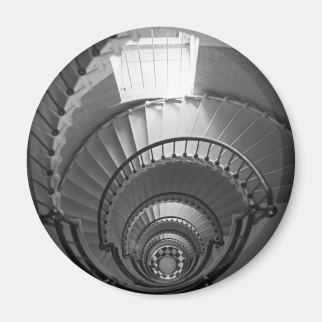 Imã Escada de farol espiral B&W (Frente)