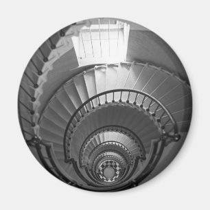 Imã Escadaria espiral do farol de B&W