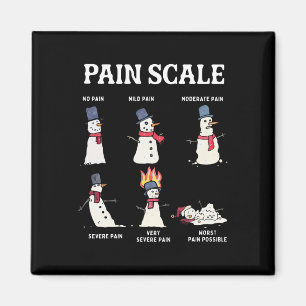 Imã Escala de Dor Retro Boneco de Neve Trauma Enfermei