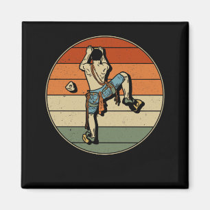 Imã Escalada de Pedra ao Interior do Clima Retro Monta